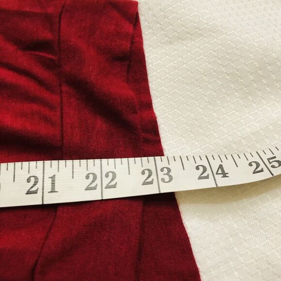 Women's OCASION Embellished Red Top Size Large Rayon & Spandex - Picture 5 of 5